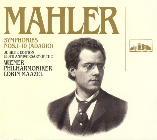 标题洛林·马泽尔与维也纳爱乐乐团合作的《马勒交响曲全集》唱片封面