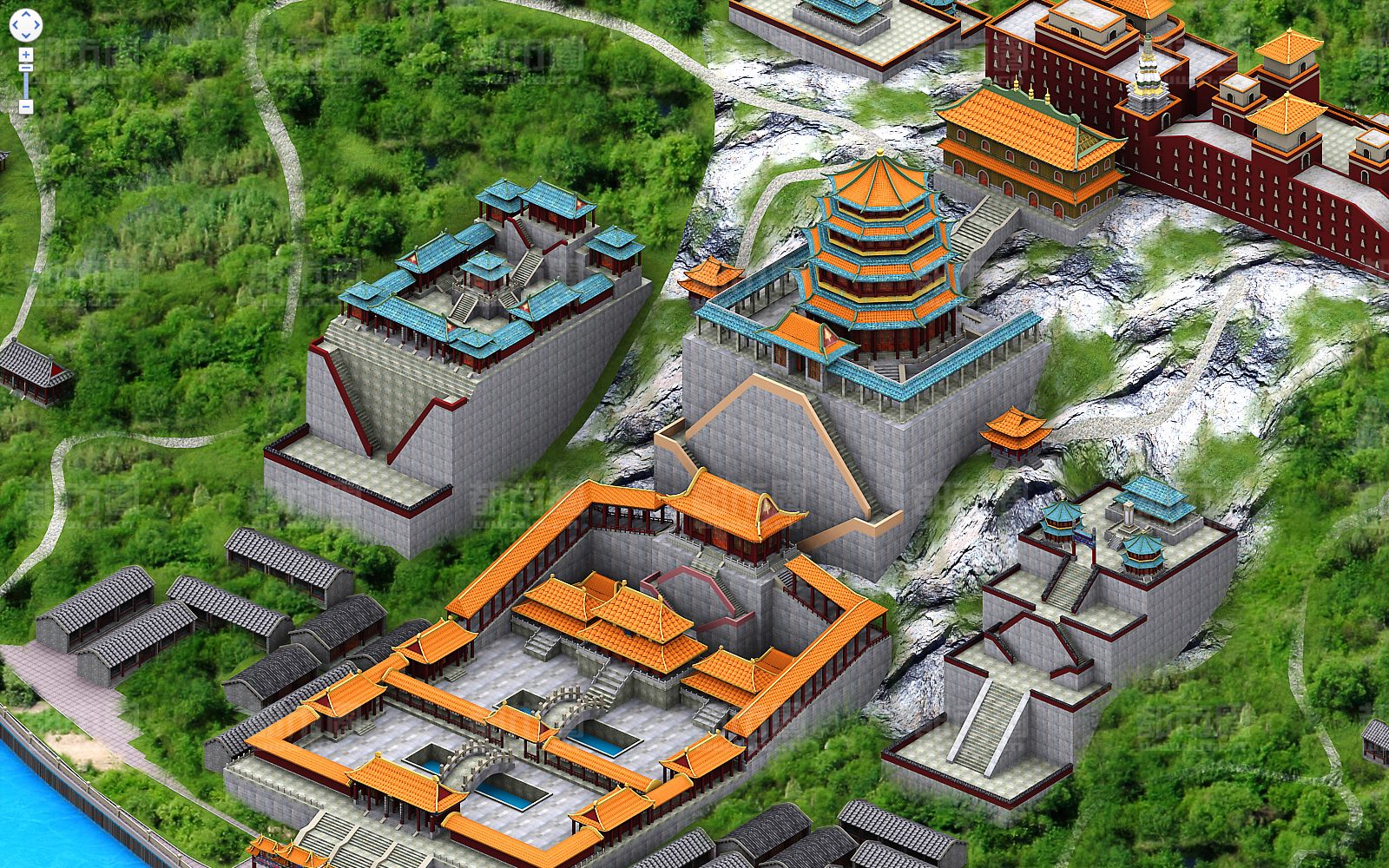 标题3d地图中的颐和园佛香阁 图片说明